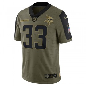 Camiseta Hombre NFL Minnesota Vikings Dalvin Cook 33 Nike 2021 Salute to Service